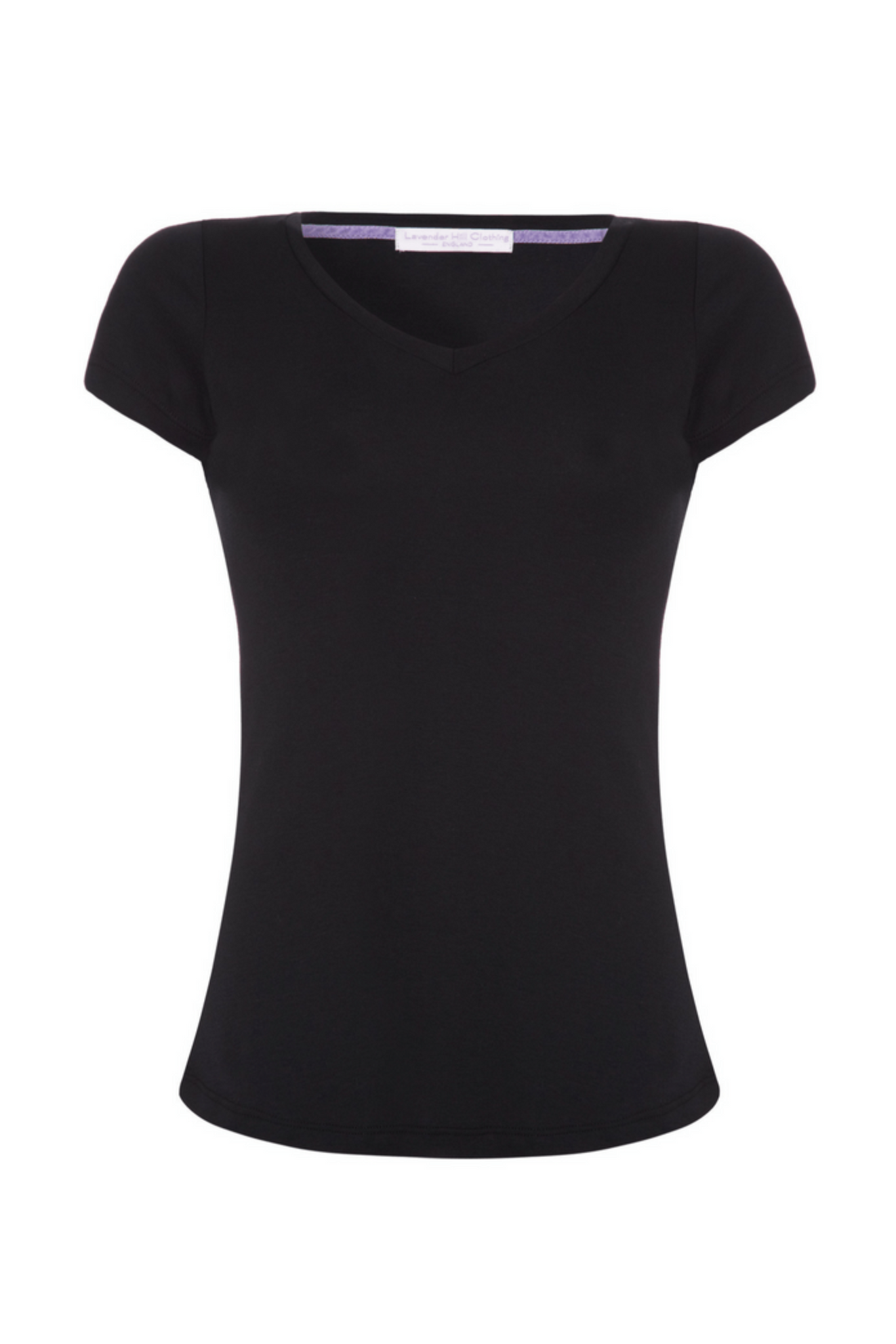 Womenswear Black V-Neck T-Shirt 