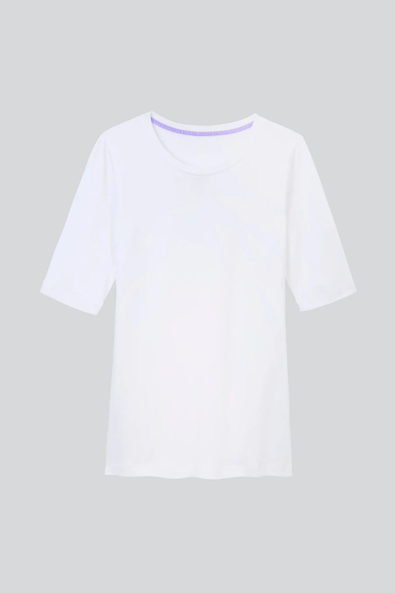 Half Sleeve Crew Neck Cotton Modal Blend T-shirt Women's Half Sleeve T-shirt Lavender Hill