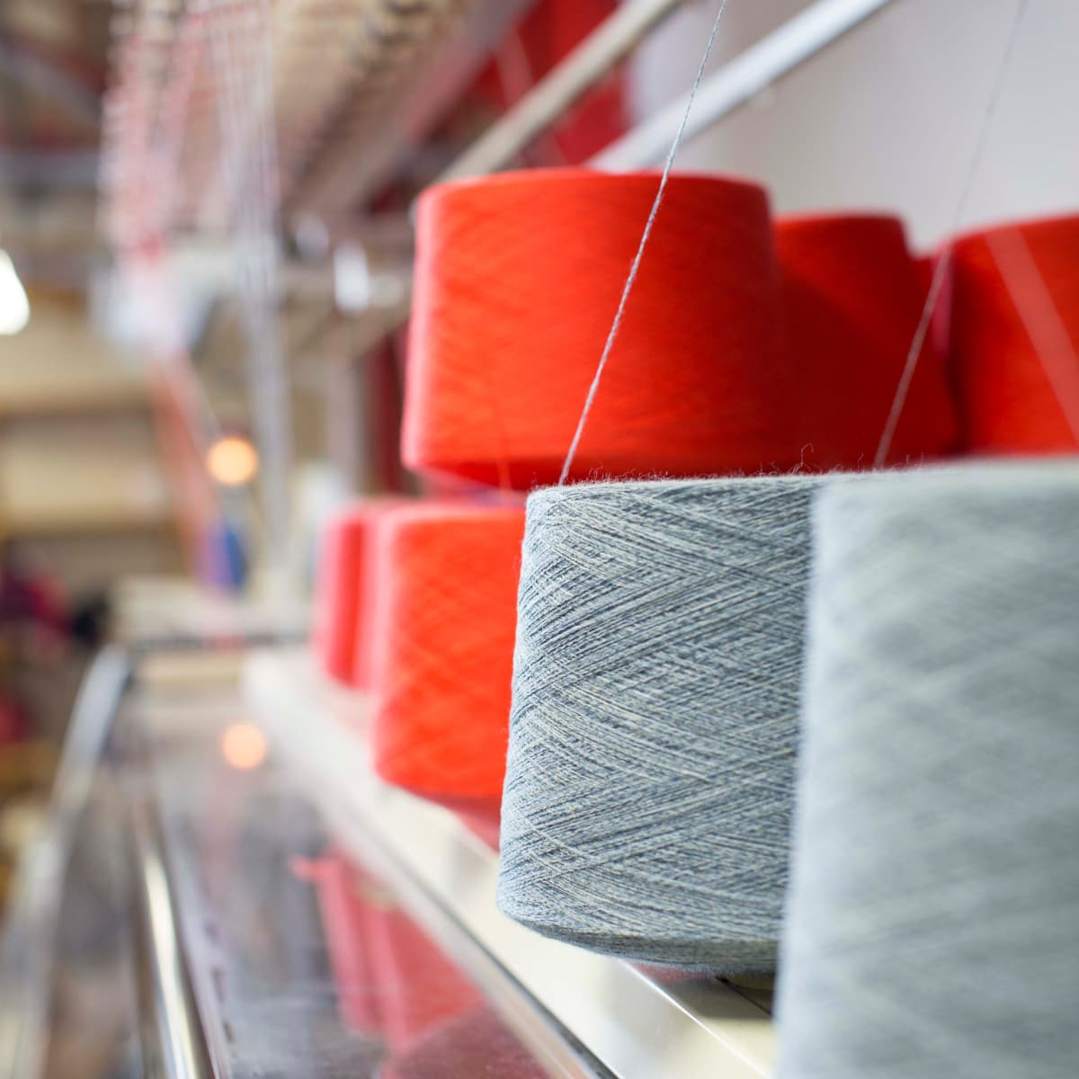 Inside a sock manufacturing factory