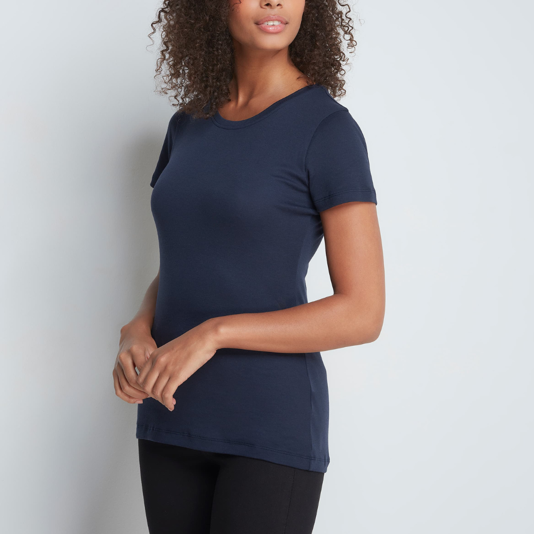 Short sleeve crew neck t-shirt in navy