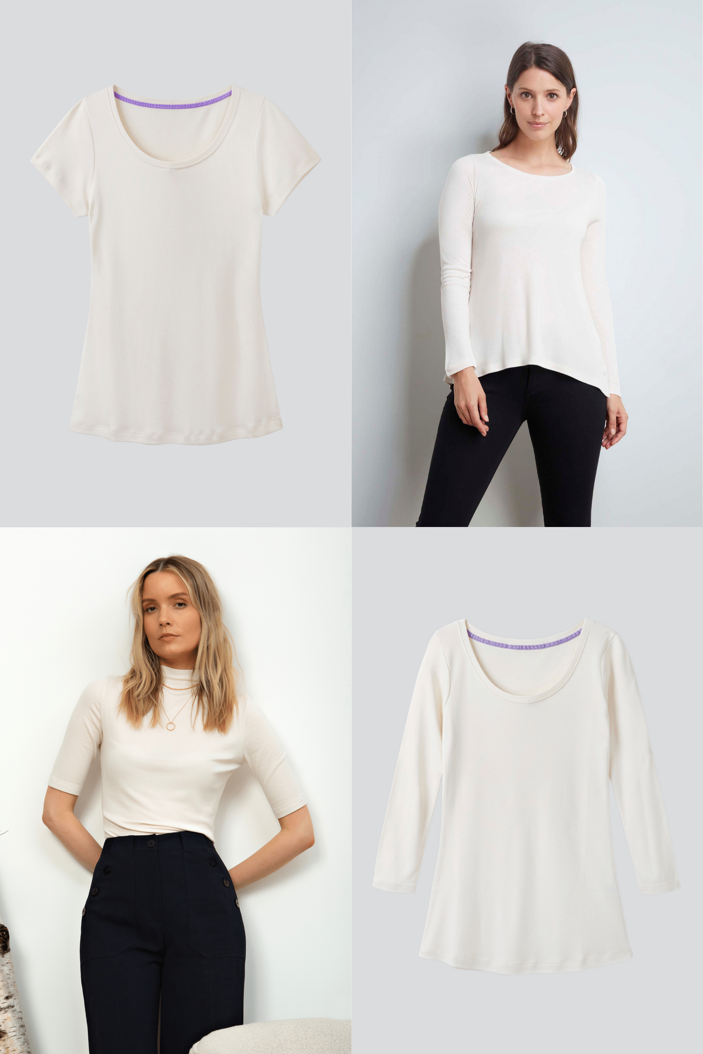 Lavender Hill Clothing Womenswear Off White T-Shirts