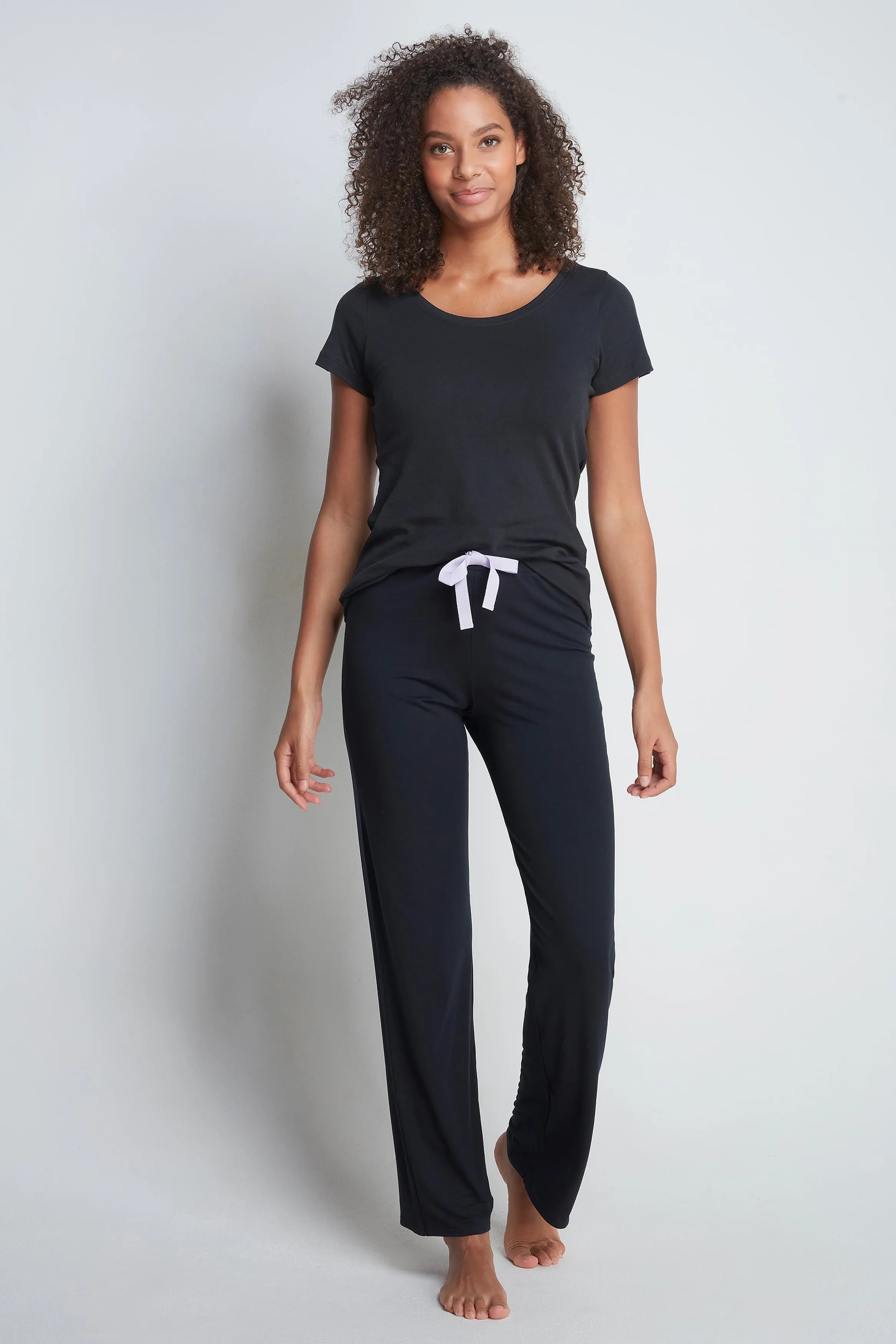 Women's High Quality Black Lounge Trousers - Cozy Lounge Trousers - Soft and Comfortable Lounge Trousers - Warm Black Lounge Trousers