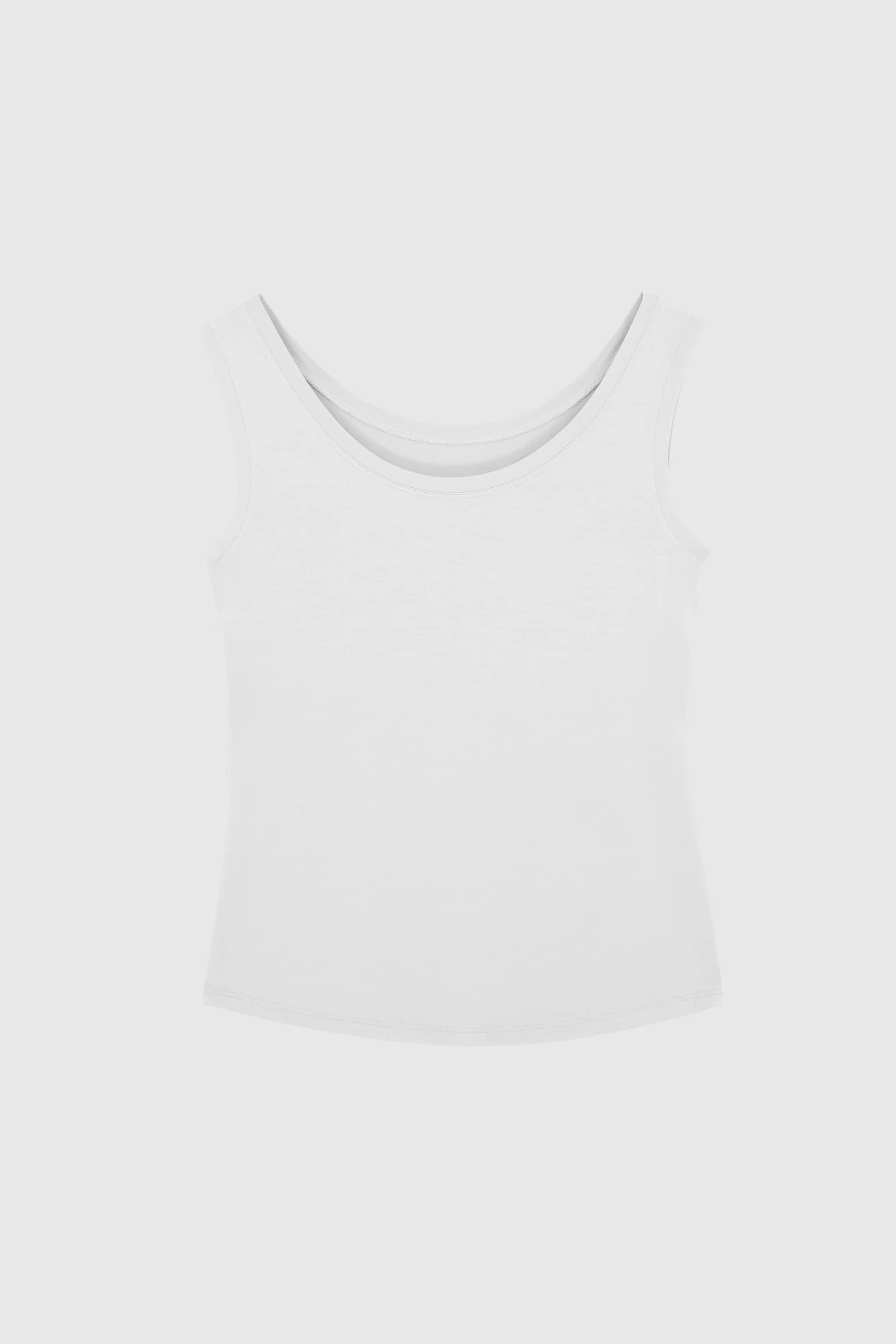 Women's Sleeveless Micro Modal Vest in White - Quality Sleeveless Vest - Soft Sleeveless Vest - Lavender Hill Clothing