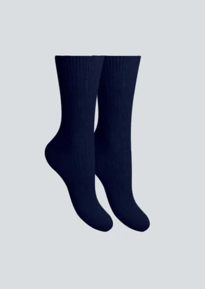 Womens navy cashmere socks