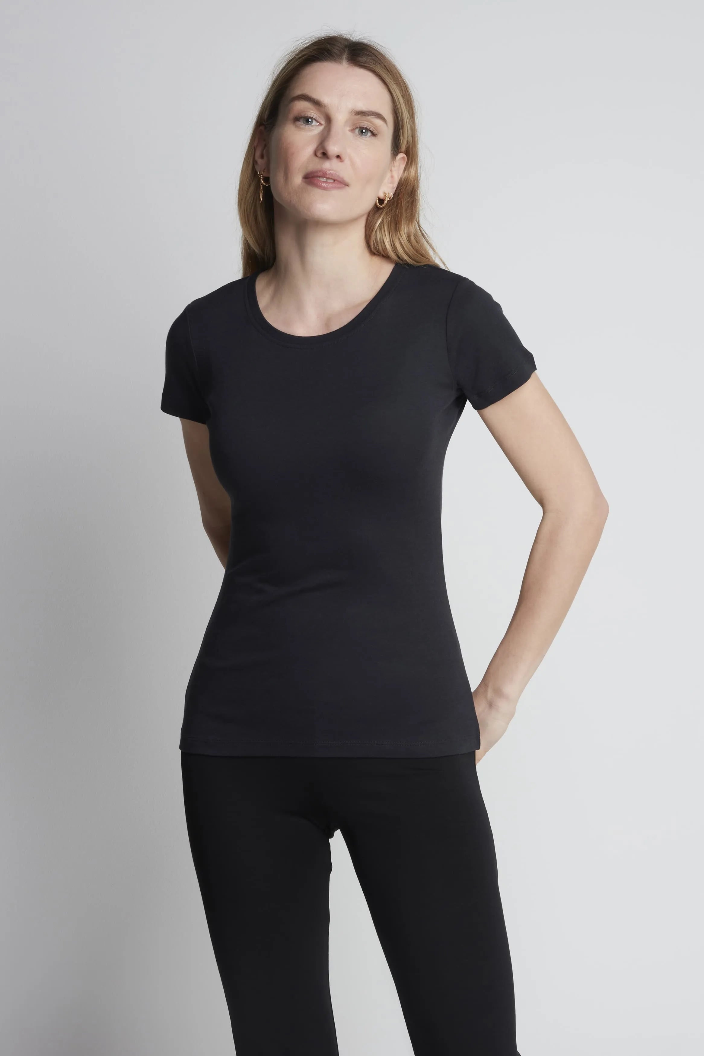 Short Sleeve Crew Neck Cotton Modal Blend T-shirt Short Sleeve T-shirt Lavender Hill Clothing