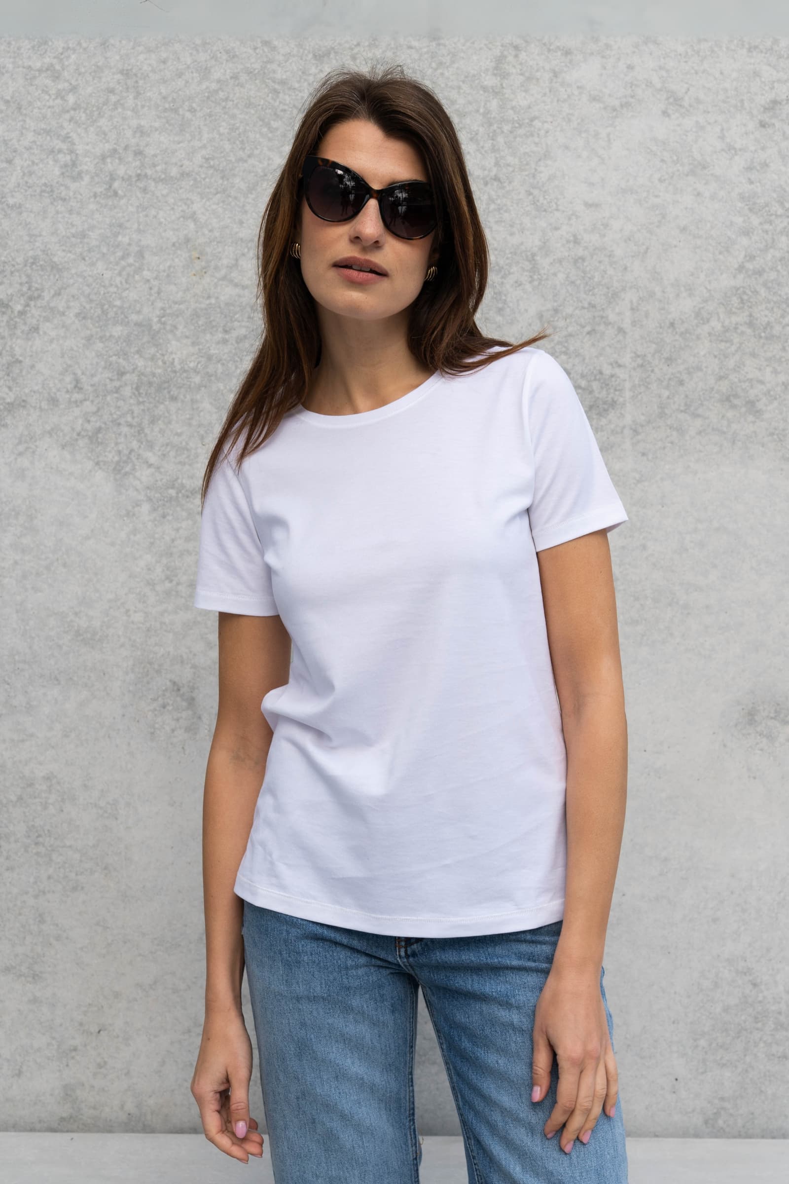 Relaxed fit white t-shirt in Supima cotton