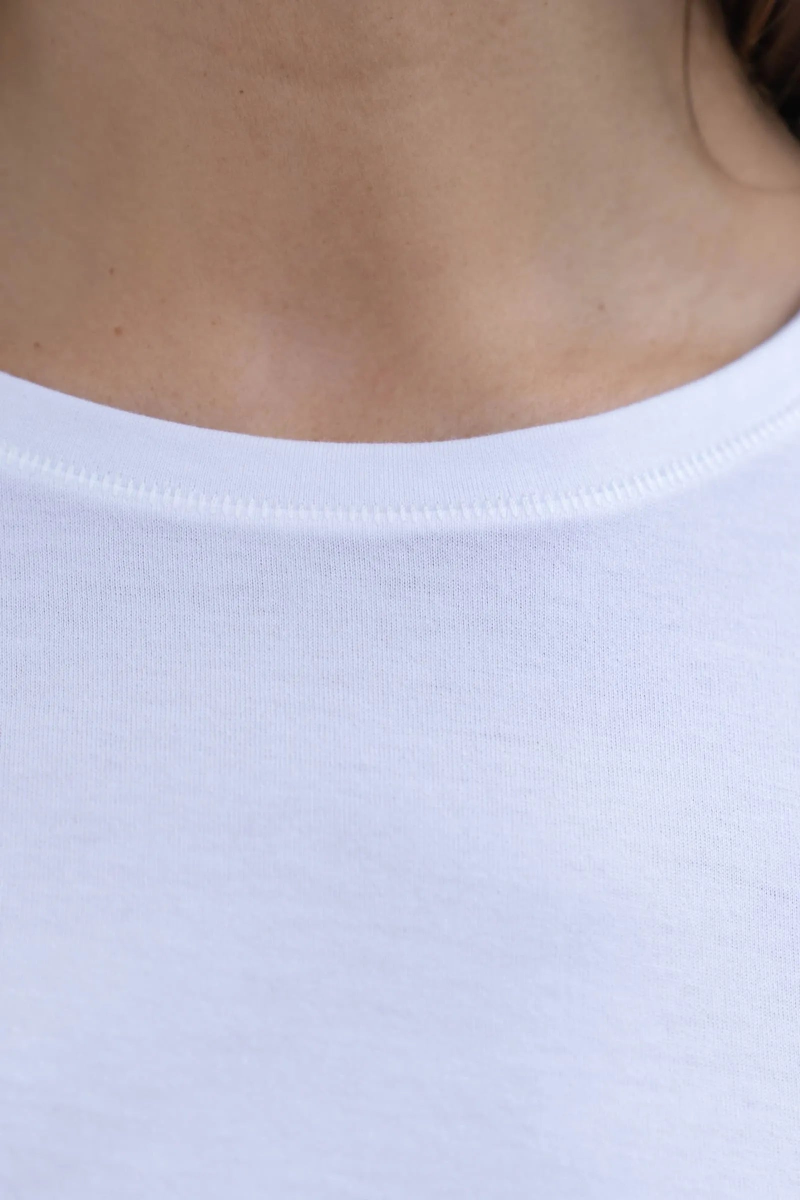 Women’s Supima cotton tee with subtle stitch detailing