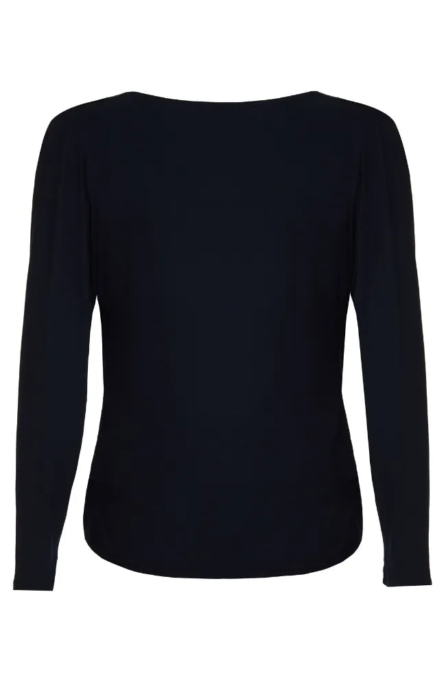 Women's High Quality Long Sleeve Wrap Top - Comfortable Wrap Top - Flattering Black Wrap Top - Soft Long Sleeve Wrap Top - Night Out Top - Lavender Hill Clothing