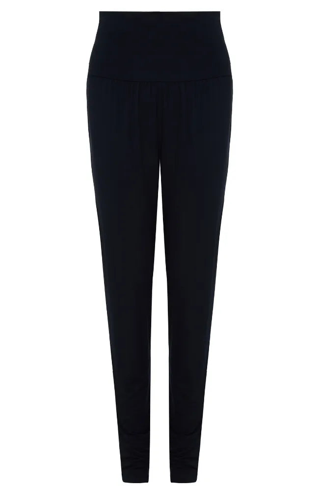 Women's Luxury Micro Modal Black Yoga Trousers Trousers / Leggings by sustainable brand Lavender Hill Clothing