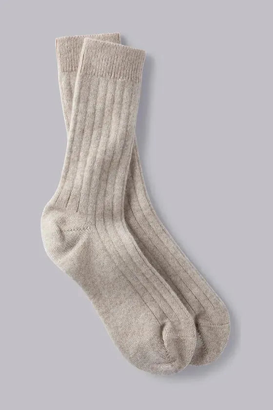 Soft Scottish Cashmere Women's Socks - Comfortable natural Socks by Lavender Hill Clothing - Cozy Bed Socks