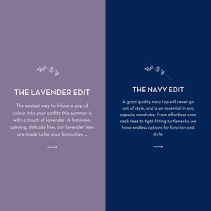 The Navy & Lavender Edit