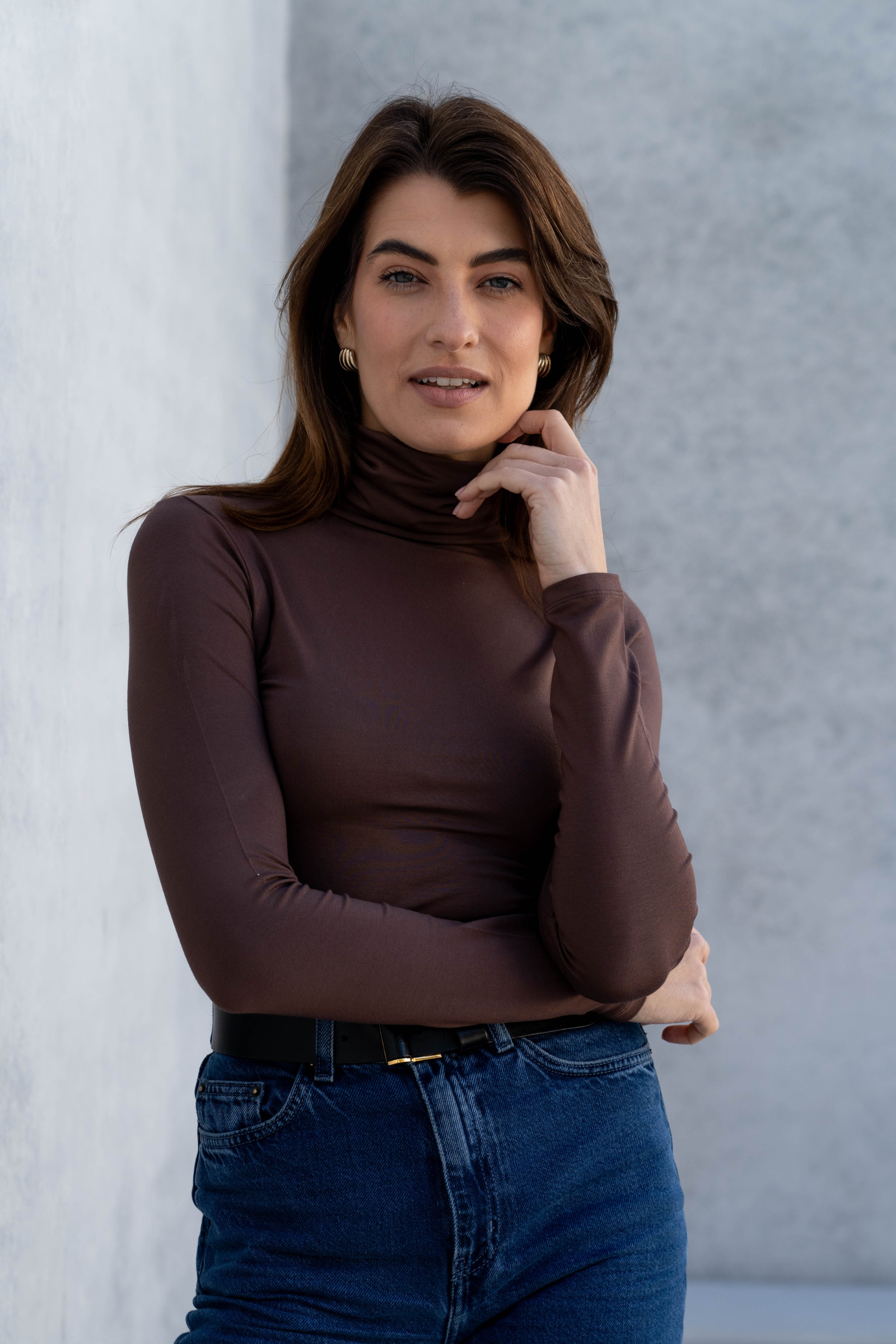 Roll Neck Micro Modal Top