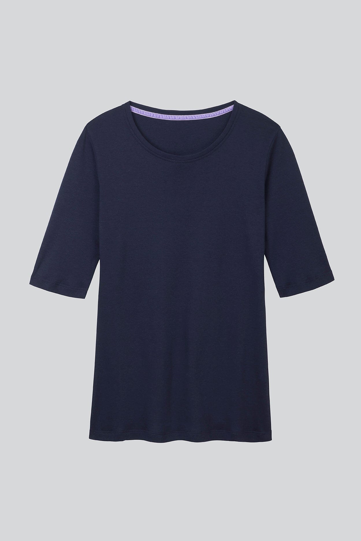 Half Sleeve Crew Neck Cotton Modal Blend T-shirt Women's Half Sleeve T-shirt Lavender Hill