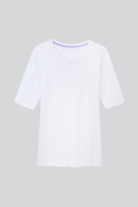 Half Sleeve Crew Neck Cotton Modal Blend T-shirt Women's Half Sleeve T-shirt Lavender Hill