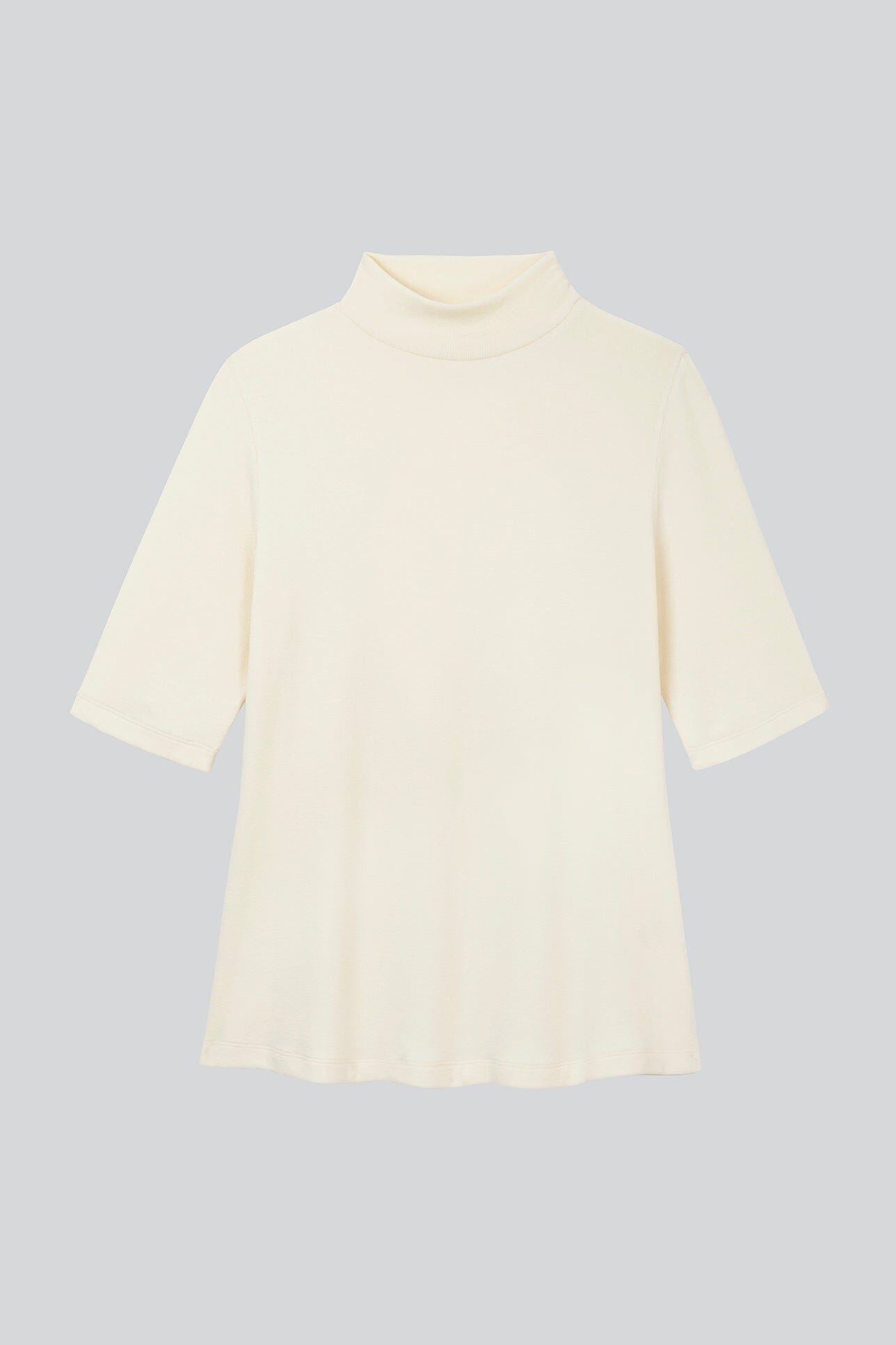 Mock Neck Micro Modal Top Women's Half Sleeve T-shirt Lavender Hill