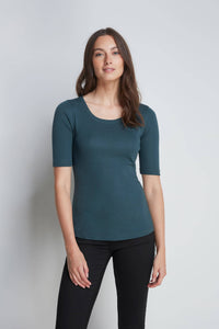 Green Women's Half Sleeve T-shirt by Lavender Hill