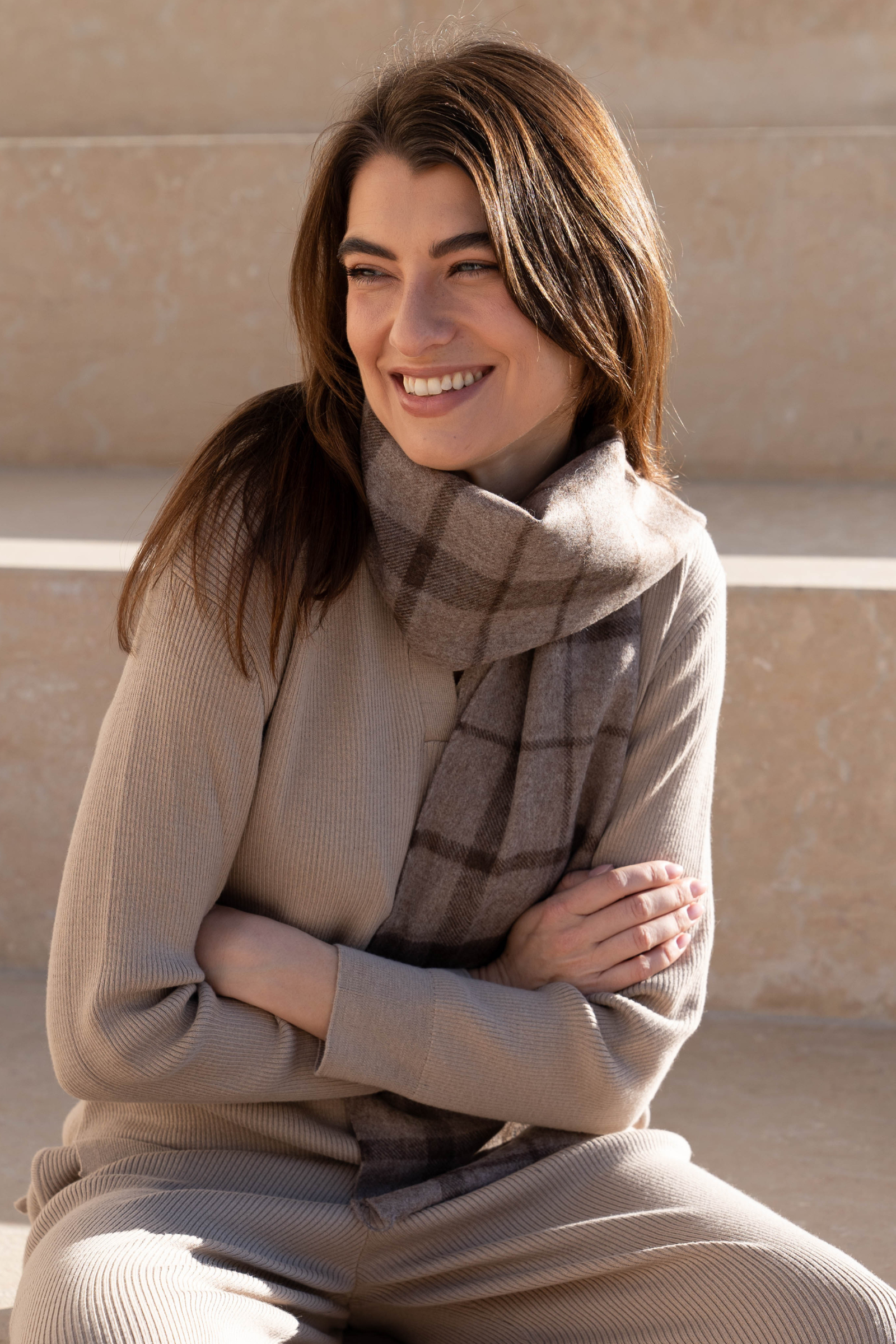 Alpaca rutig halsduk