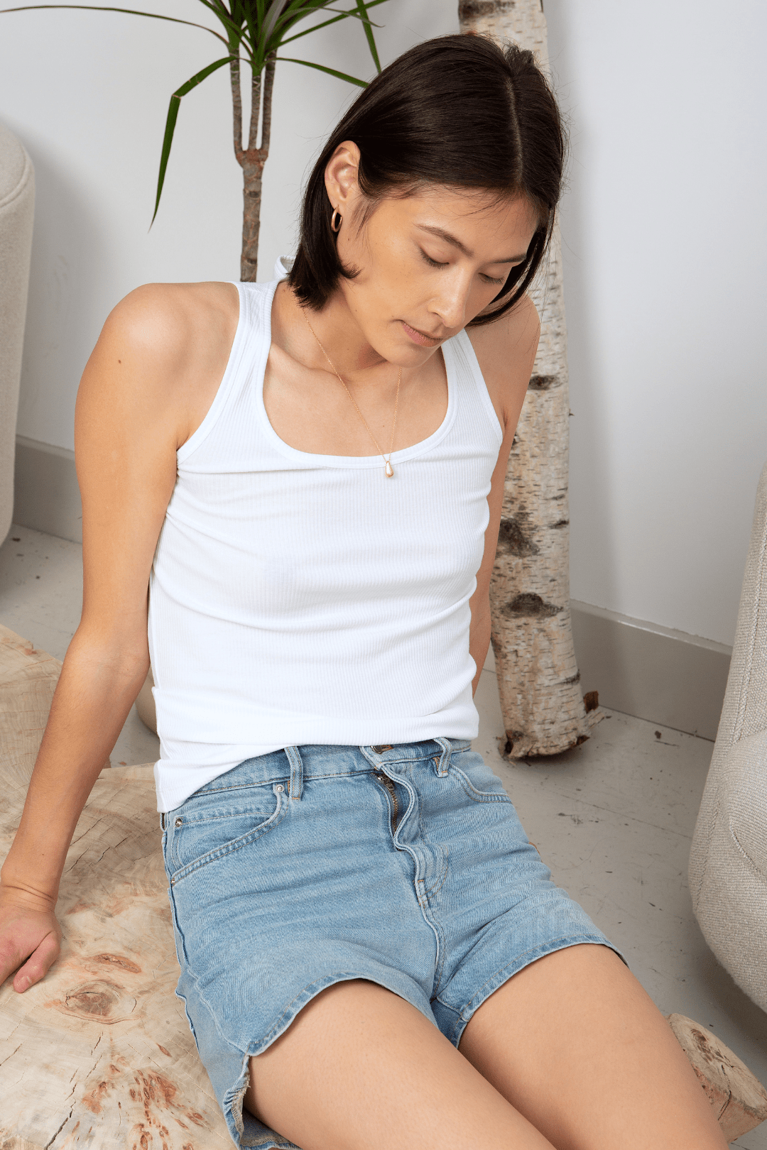 Organic Cotton Scoop Neck Tank Top by Lavender Hill