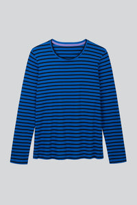 Striped Crew Neck T-shirt Women's Long Sleeve T-shirt Lavender Hill