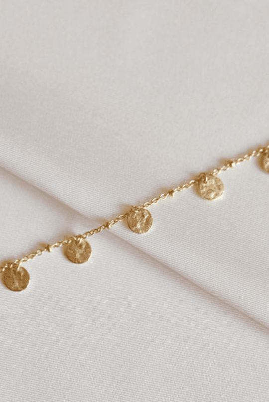 Alceste Bracelet - Lavender Hill Clothing bracelet - Accessories - Sustainable gold chain bracelet - gold disk bracelet