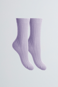 Soft Scottish Cashmere Women's Socks - Comfortable lilac Socks by Lavender Hill Clothing - Cozy Bed Socks