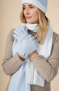 Scottish Cashmere Button Gloves Cashmere Accessories Lavender Hill Clothing