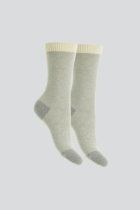 Women's Striped Cashmere Bed Socks | Grey Striped Cashmere Socks | Quality women's Socks by Lavender Hill Clothing