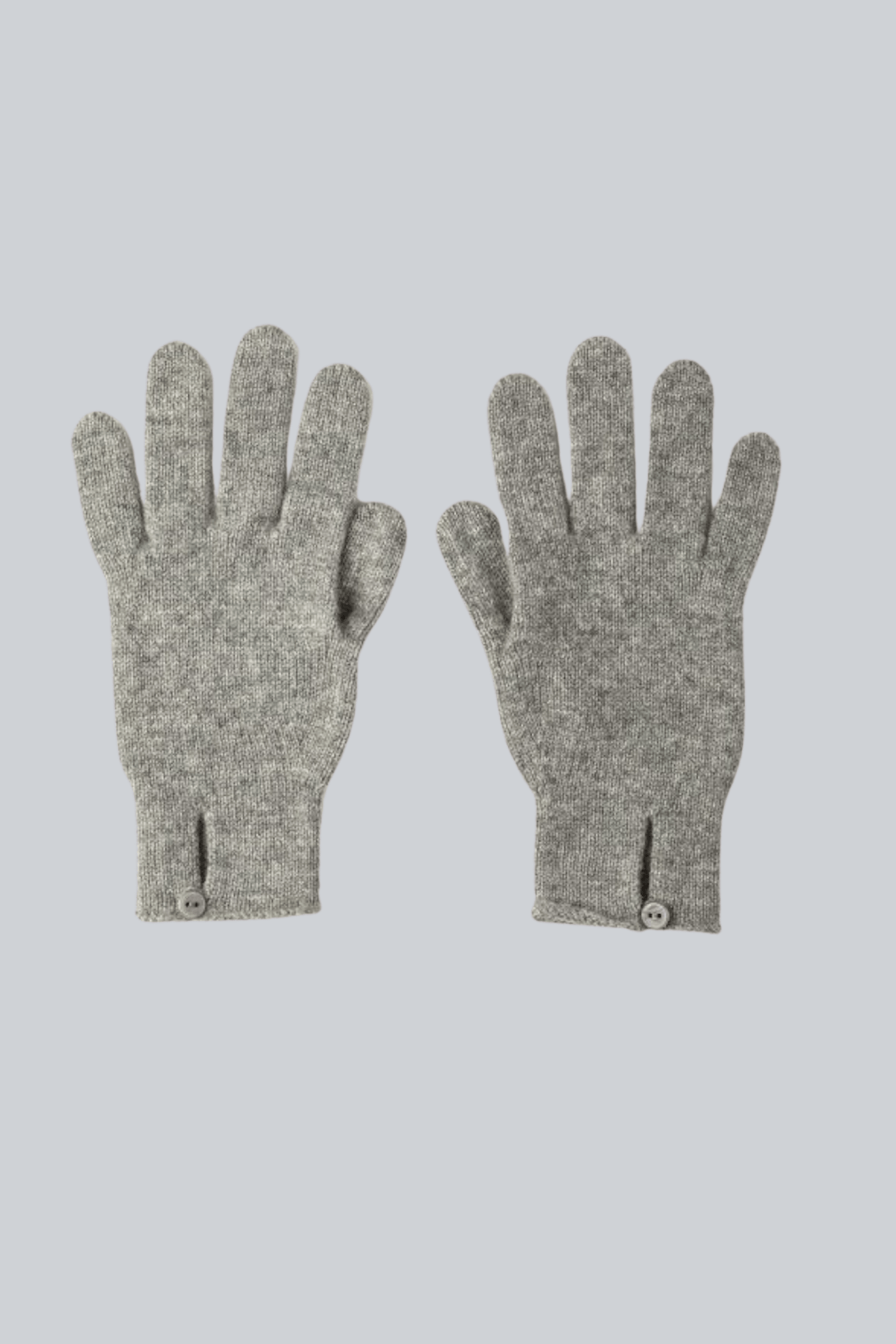 Women's Scottish Cashmere Button Gloves - Grey Cashmere Gloves - Luxury Accessories Lavender Hill Clothing