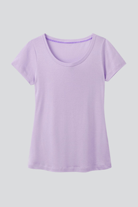 Women's Scoop Neck Cotton Modal Blend T-shirt - Short Sleeve T-shirt Lavender Hill Clothing