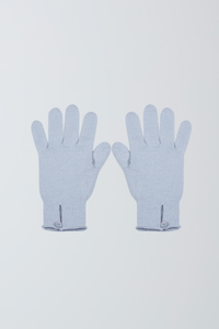 Scottish Cashmere Button Gloves - Light Blue Cashmere Gloves - Women's Gloves - Luxury Accessories - Soft Accessories Lavender Hill Clothing