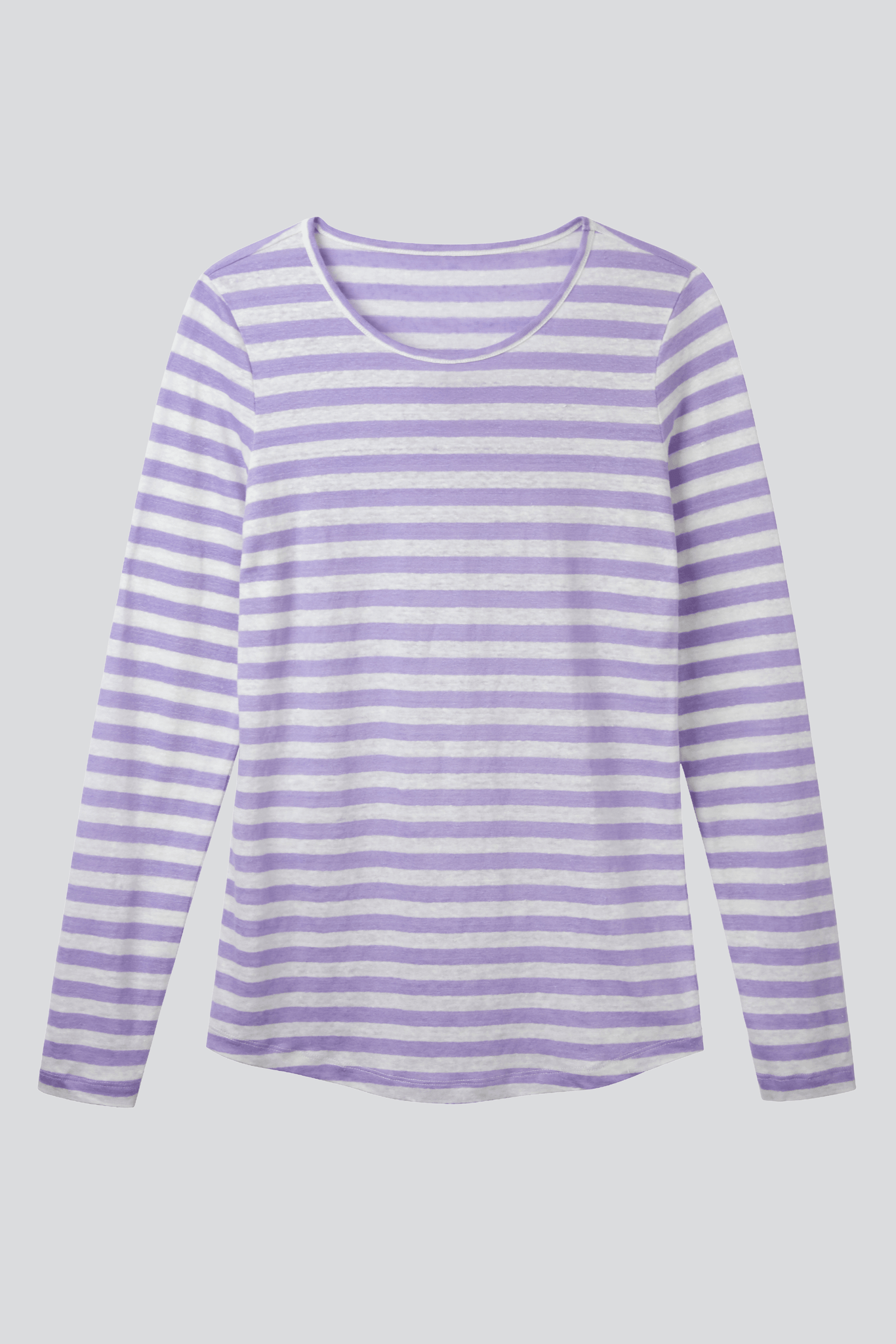 Long Sleeve Linen T-shirt Women's Long Sleeve T-shirt Lavender Hill