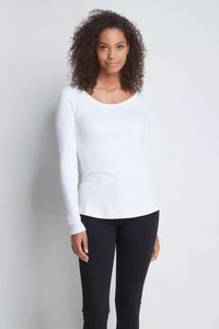 Long Sleeve Scoop Neck Cotton Modal Blend T-shirt Bundle Women's Long Sleeve T-shirt Lavender Hill