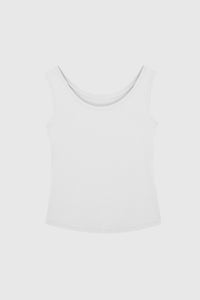 Women's Sleeveless Micro Modal Vest in White - Quality Sleeveless Vest - Soft Sleeveless Vest - Lavender Hill Clothing