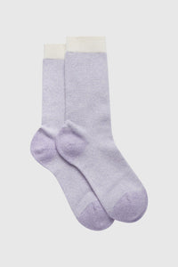 Women's Striped Cashmere Bed Socks | Lilac Striped Cashmere Socks | Quality women's Socks - Gifts for Her by Lavender Hill Clothing