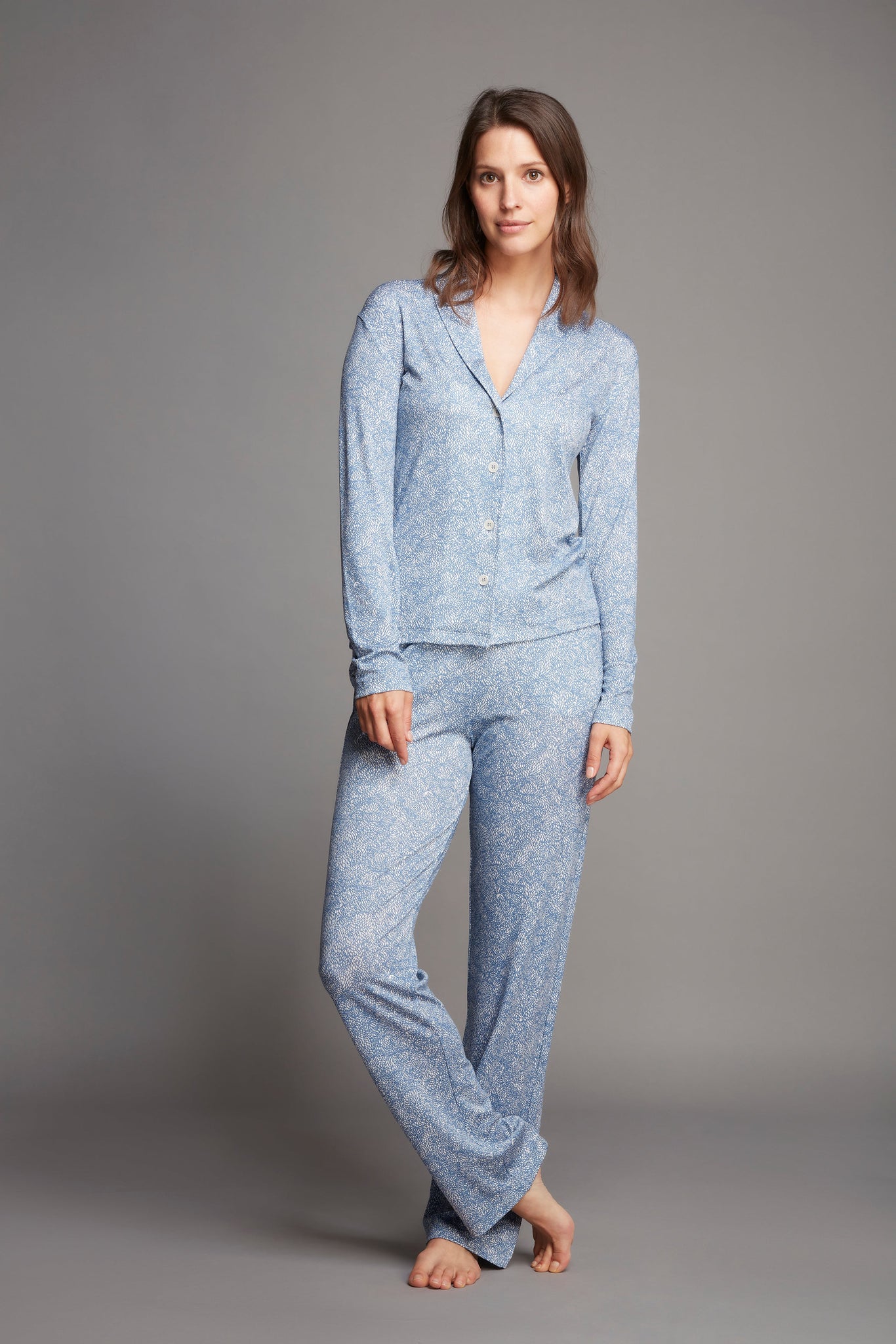 Print Pyjama Set Nightwear Lavender Hill Clothing