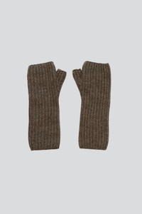 Luxury Ribbed Otter Cashmere Wristwarmers by Lavender Hill Clothing
