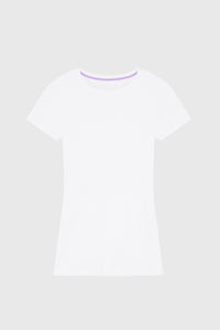 Women's Short Sleeve Crew Neck Cotton Modal Blend T-shirt in White - Quality Short Sleeve T-shirt - Comfortable T-Shirt - Wardrobe Staple Lavender Hill Clothing