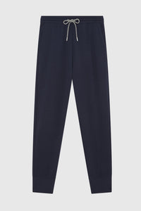 Tapered Lounge Trousers - Luxury Lounge Sets - Women's Lounge Joggers - Soft Navy Tapered Joggers Lavender Hill Clothing