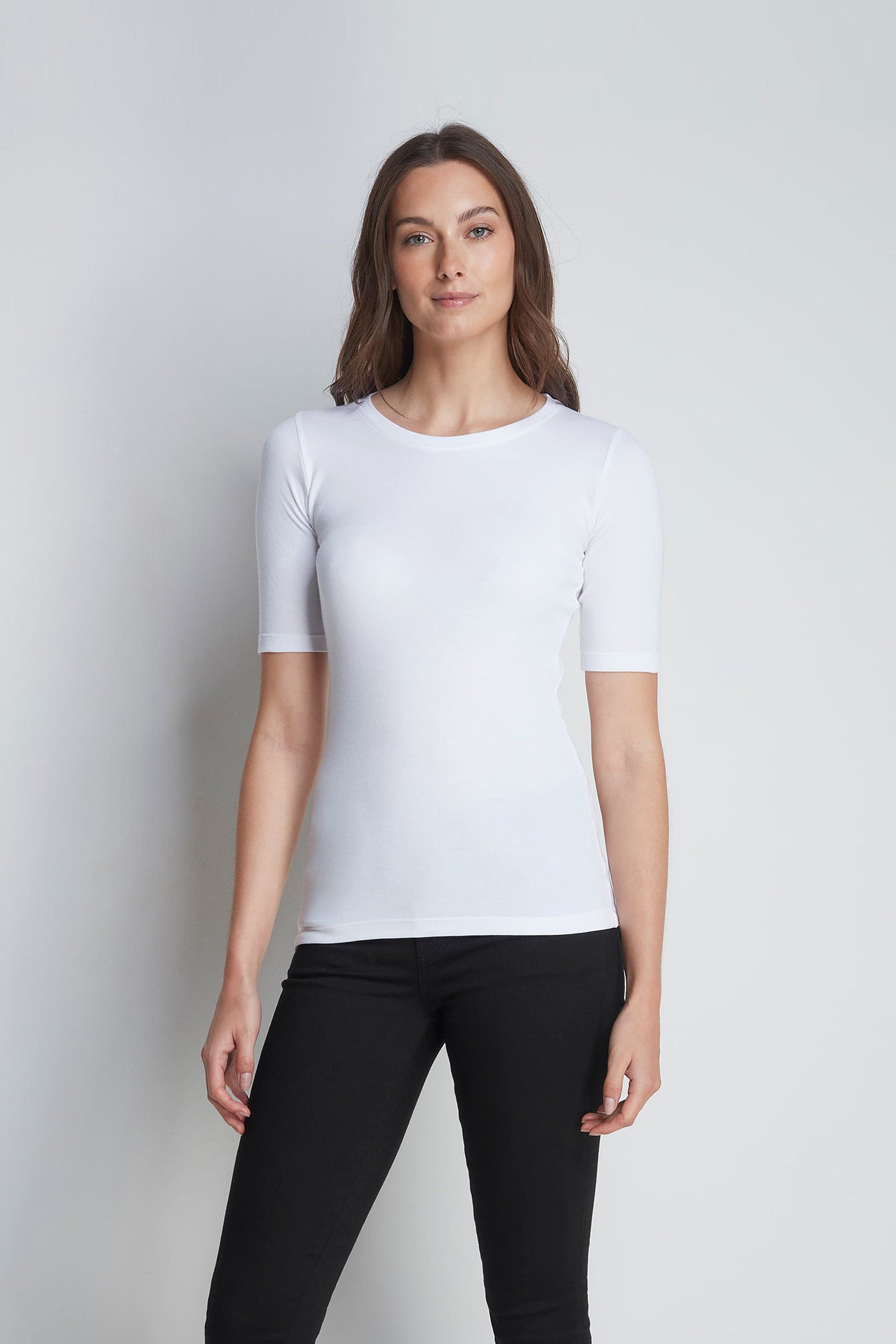 elbow sleeve t shirt women's
