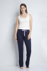 Women's High Quality Navy Lounge Trousers - Cozy Lounge Trousers - Soft and Comfortable Lounge Trousers - Warm Navy Lounge Trousers