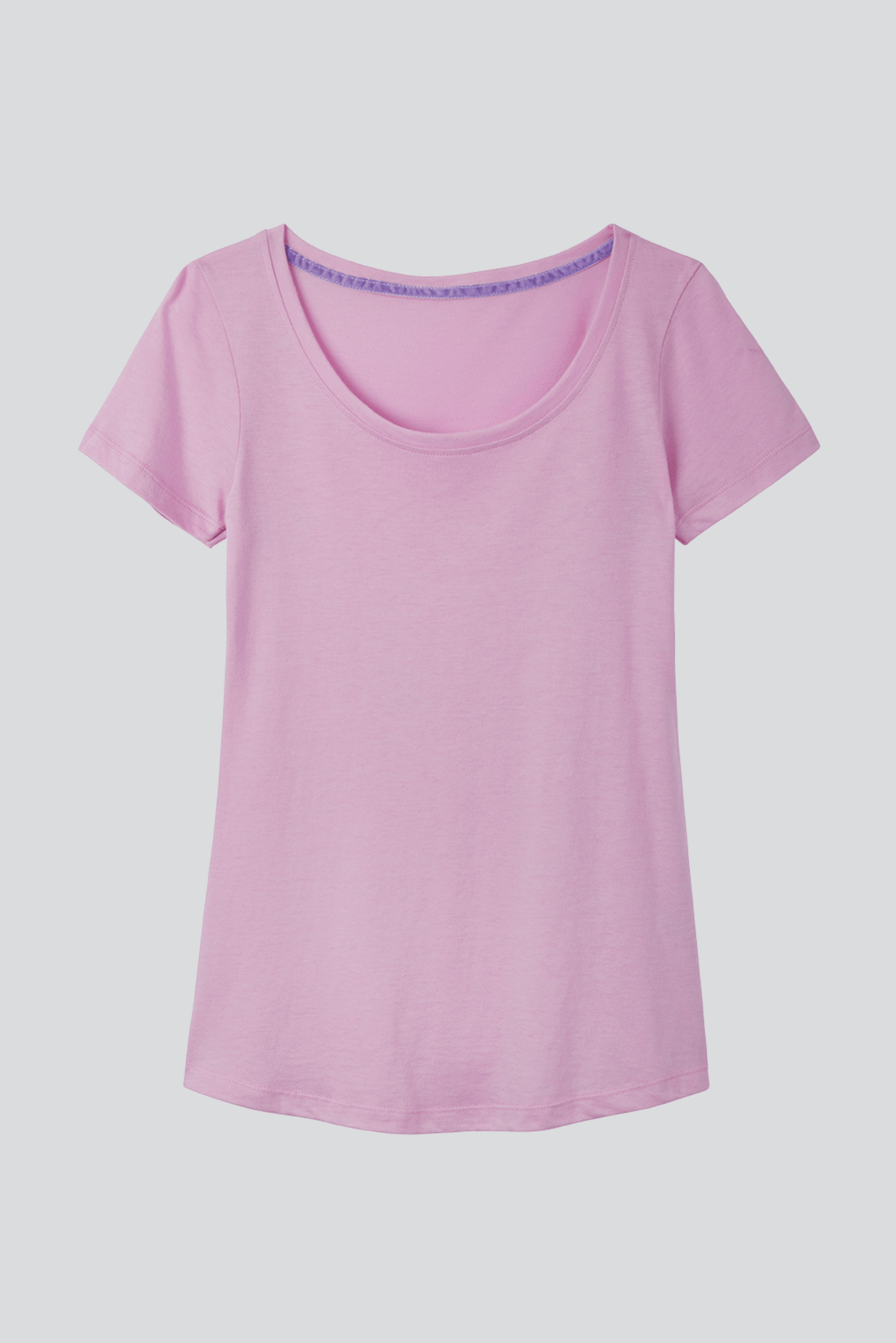 Scoop Neck Cotton Modal Blend T-shirt Short Sleeve T-shirt Lavender Hill Clothing