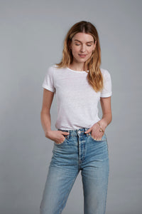Linen T-shirt Women's Short Sleeve T-shirt Lavender Hill Clothing